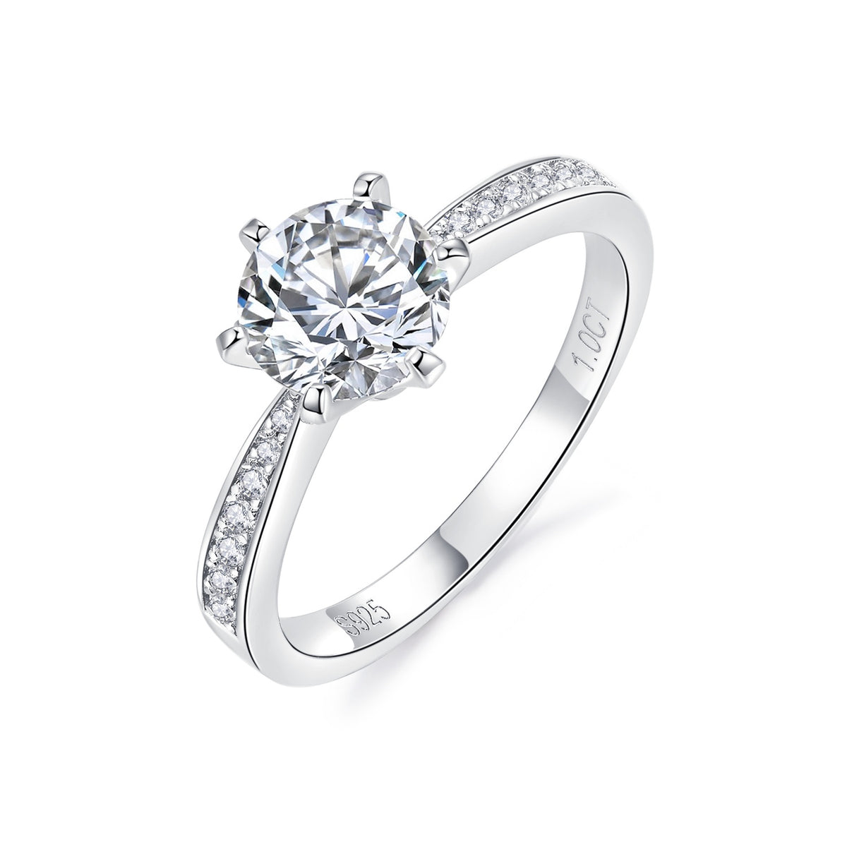 モアサナイト 0.5ct ソリティア リング シルバー925 9号 0 5ct 